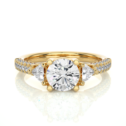 1.63 Ct Trillion Cut Lab grown Diamond Solitaire Wedding Ring14k Gift For Woman Jewelry - HIGHCARAT DIAMONDS