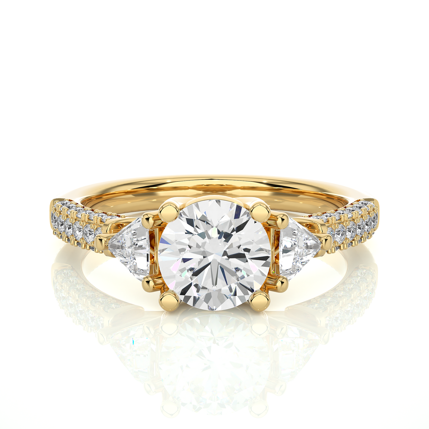 1.63 Ct Trillion Cut Lab grown Diamond Solitaire Wedding Ring14k Gift For Woman Jewelry - HIGHCARAT DIAMONDS