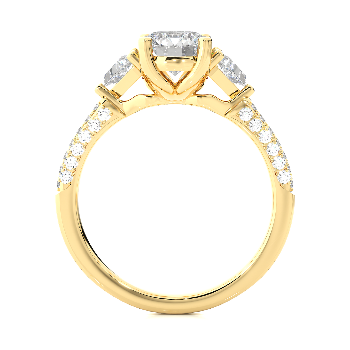 1.63 Ct Trillion Cut Lab grown Diamond Solitaire Wedding Ring14k Gift For Woman Jewelry - HIGHCARAT DIAMONDS
