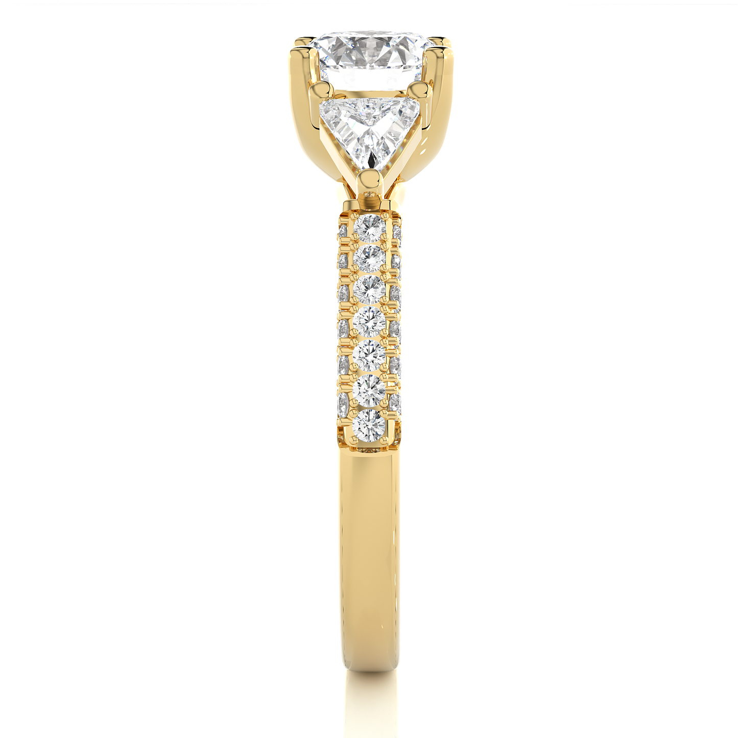 1.63 Ct Trillion Cut Lab grown Diamond Solitaire Wedding Ring14k Gift For Woman Jewelry - HIGHCARAT DIAMONDS