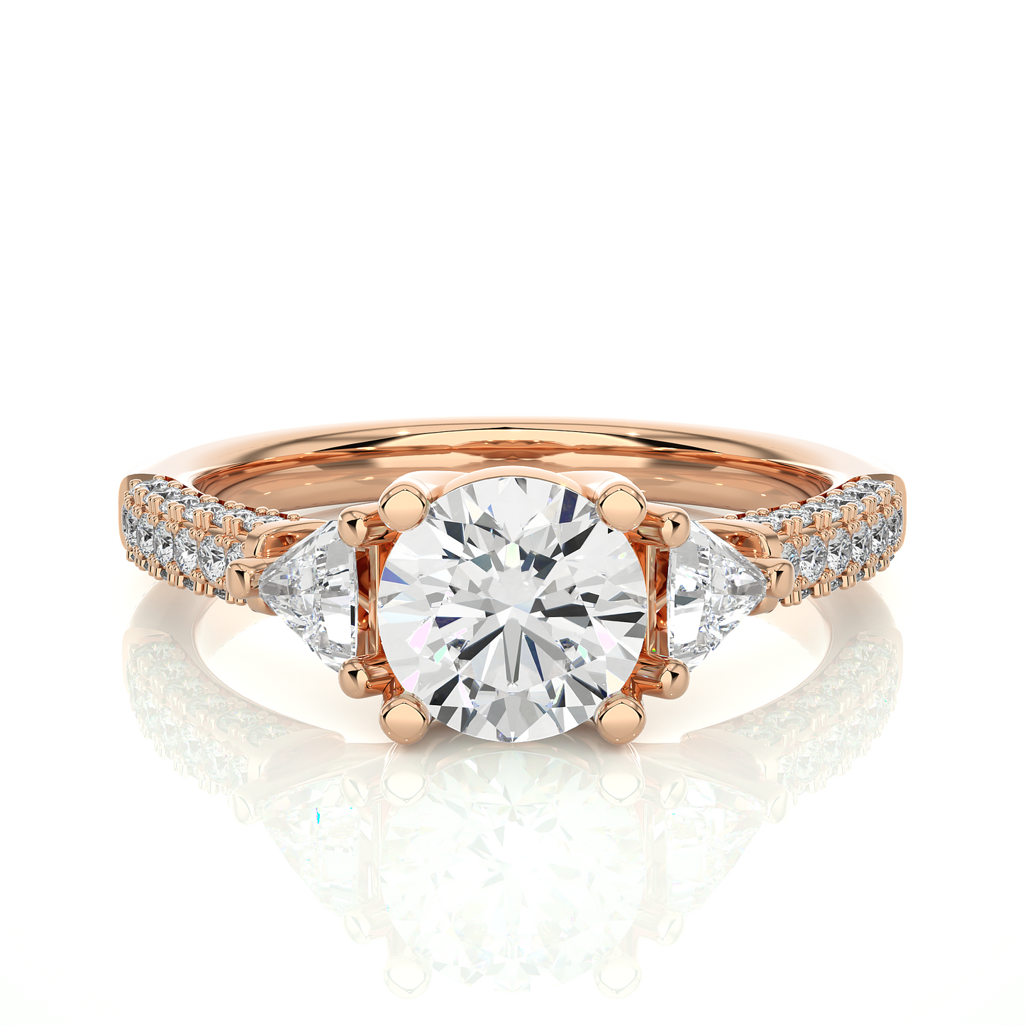 1.63 Ct Trillion Cut Lab grown Diamond Solitaire Wedding Ring14k Gift For Woman Jewelry - HIGHCARAT DIAMONDS