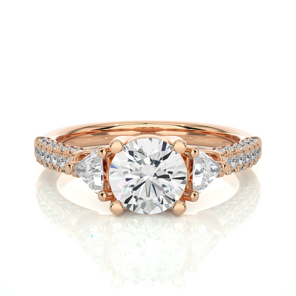 1.63 Ct Trillion Cut Lab grown Diamond Solitaire Wedding Ring14k Gift For Woman Jewelry - HIGHCARAT DIAMONDS