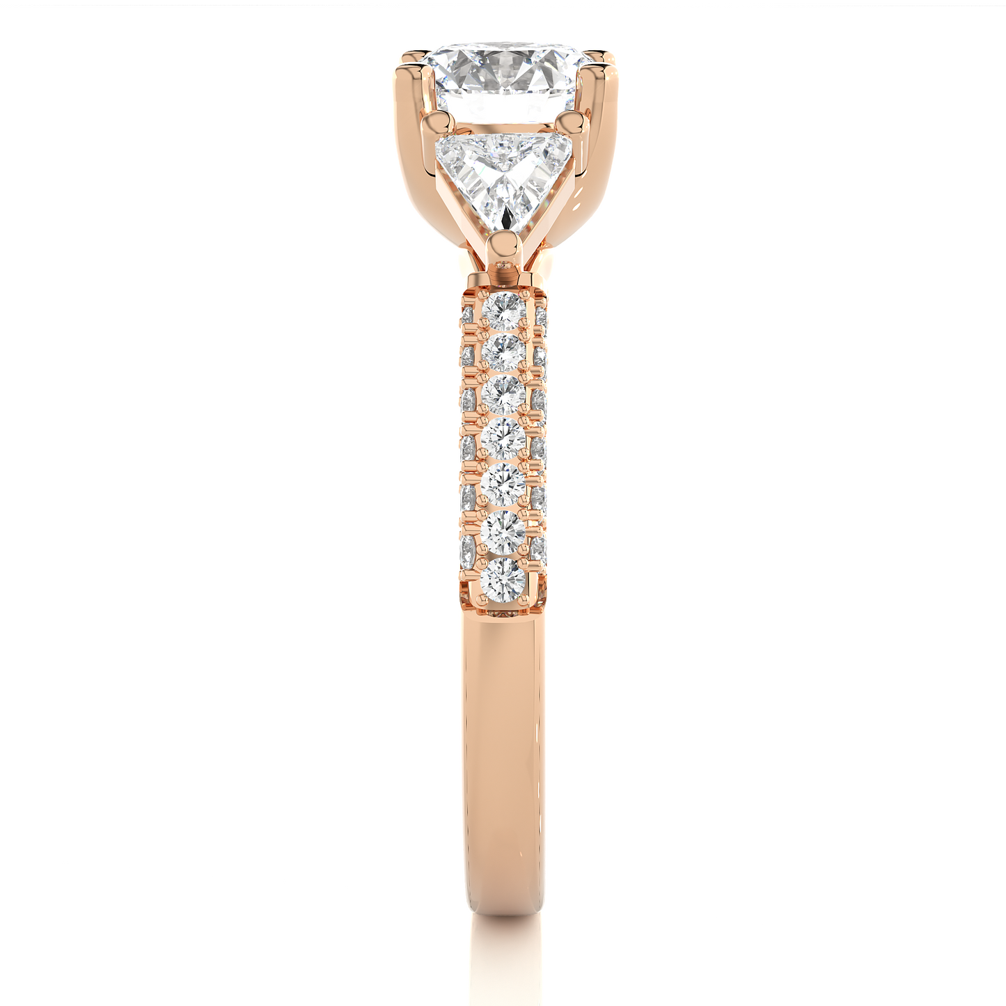 1.63 Ct Trillion Cut Lab grown Diamond Solitaire Wedding Ring14k Gift For Woman Jewelry - HIGHCARAT DIAMONDS