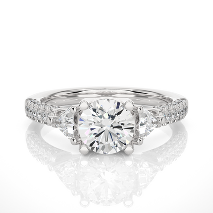 1.63 Ct Trillion Cut Lab grown Diamond Solitaire Wedding Ring14k Gift For Woman Jewelry - HIGHCARAT DIAMONDS