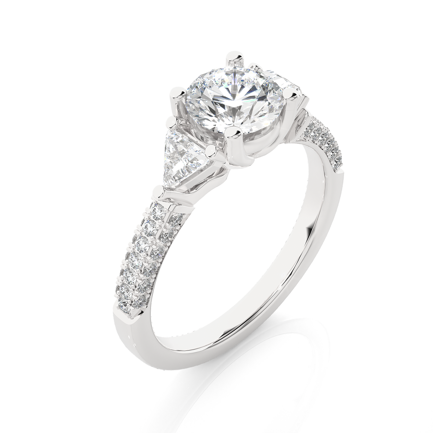 1.63 Ct Trillion Cut Lab grown Diamond Solitaire Wedding Ring14k Gift For Woman Jewelry - HIGHCARAT DIAMONDS