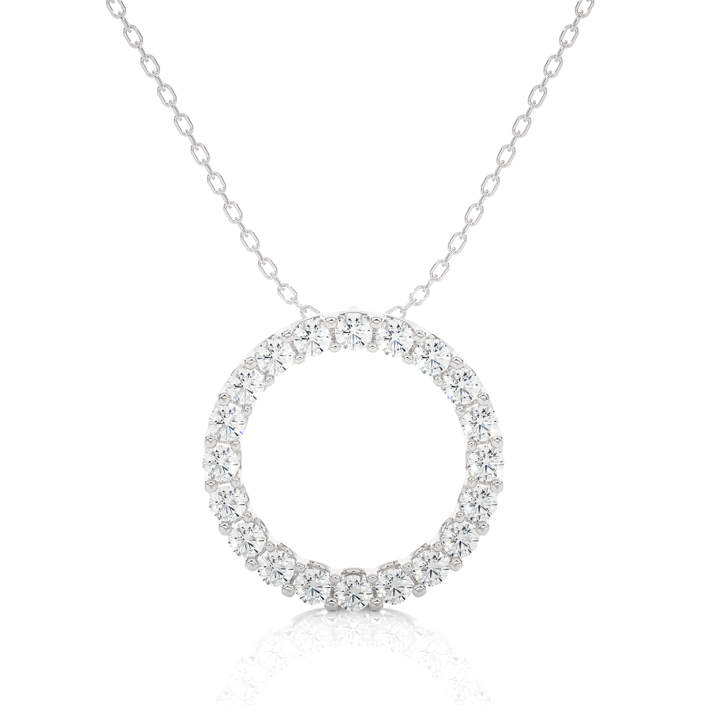 1.64 Carat Circular Diamond Pendant Stunning Gift for Her Graduate Jewelry