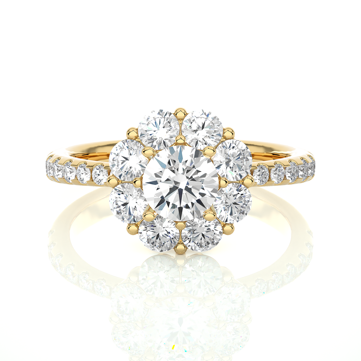 1.64 Carat Round Lab Grown Diamonds Timeless Accented Ring For Her,  Also  using daily wear
