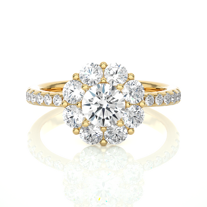 1.64 Carat Round Lab Grown Diamonds Timeless Accented Ring For Her,  Also  using daily wear