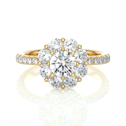 1.64 Carat Round Lab Grown Diamonds Timeless Accented Ring For Her,  Also  using daily wear