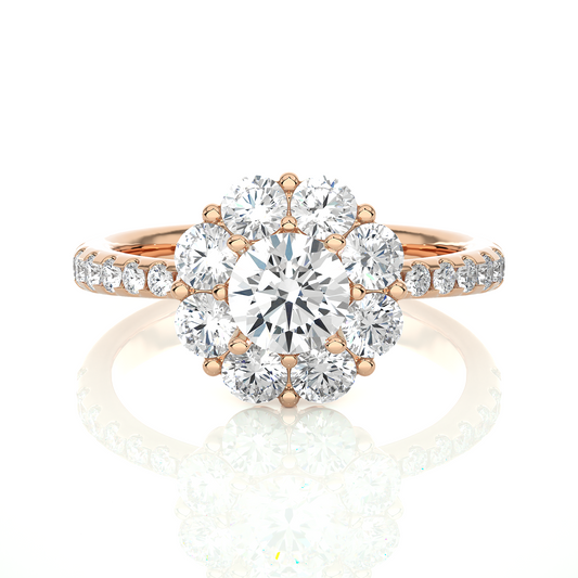 1.64 Carat Round Lab Grown Diamonds Timeless Accented Ring For Her,  Also  using daily wear - HIGHCARAT DIAMONDS