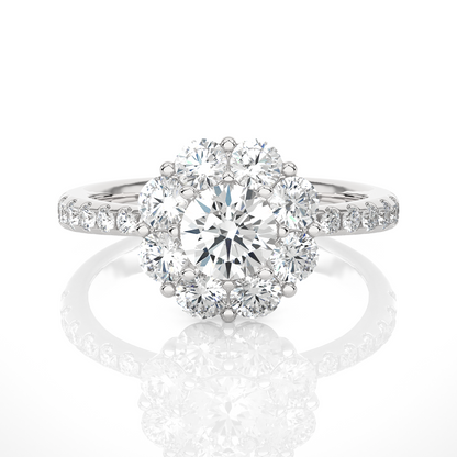 1.64 Carat Round Lab Grown Diamonds Timeless Accented Ring For Her,  Also  using daily wear