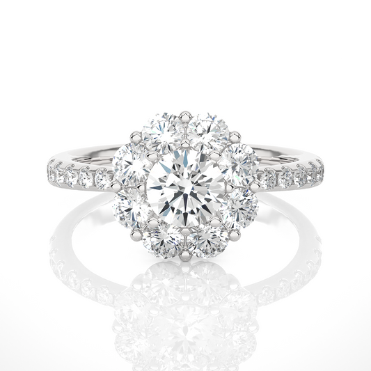 1.64 Carat Round Lab Grown Diamonds Timeless Accented Ring For Her,  Also  using daily wear - HIGHCARAT DIAMONDS