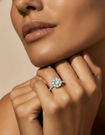 1.64 Carat Round Lab Grown Diamonds Timeless Accented Ring For Her,  Also  using daily wear