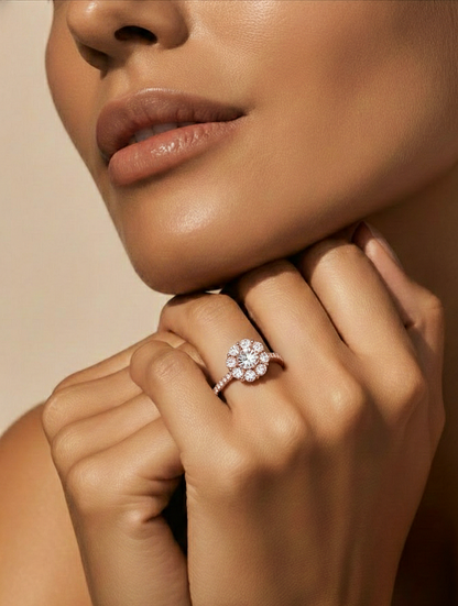 1.64 Carat Round Lab Grown Diamonds Timeless Accented Ring For Her,  Also  using daily wear