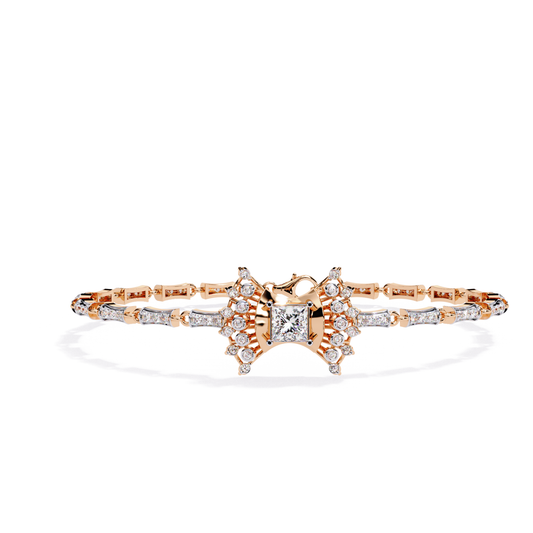 1.65Ct Princess And Round Cut Diamond Antique Elegant Delicate Stunning Perfect Tennis Bridesmaid Bracelet - HIGHCARAT DIAMONDS