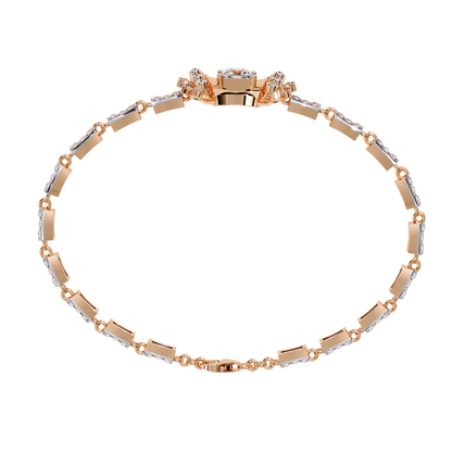 1.65Ct Princess And Round Cut Diamond Antique Elegant Delicate Stunning Perfect Tennis Bridesmaid Bracelet - HIGHCARAT DIAMONDS