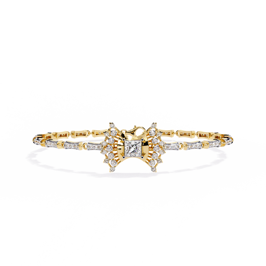1.65Ct Princess And Round Cut Diamond Antique Elegant Delicate Stunning Perfect Tennis Bridesmaid Bracelet - HIGHCARAT DIAMONDS
