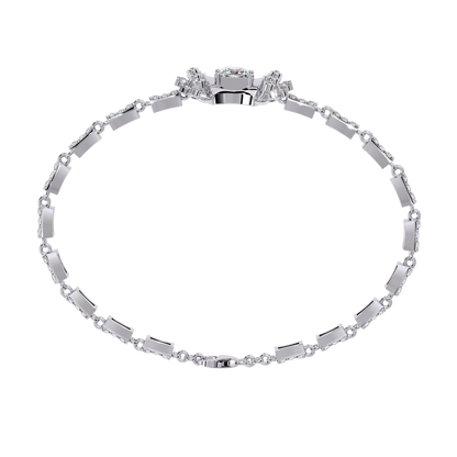 1.65Ct Princess And Round Cut Diamond Antique Elegant Delicate Stunning Perfect Tennis Bridesmaid Bracelet - HIGHCARAT DIAMONDS