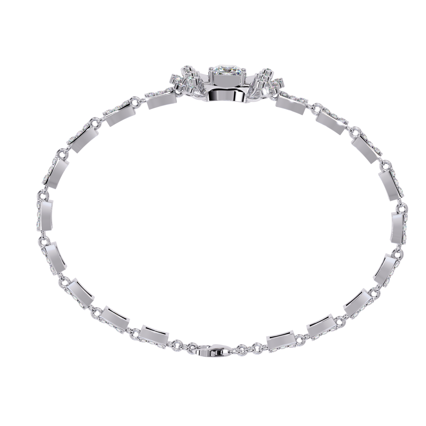 1.65Ct Princess And Round Cut Diamond Antique Elegant Delicate Stunning Perfect Tennis Bridesmaid Bracelet - HIGHCARAT DIAMONDS