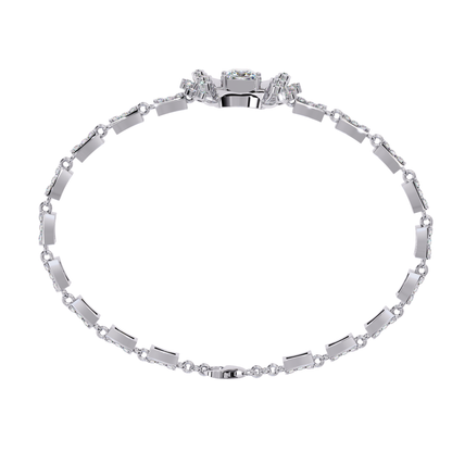 1.65Ct Princess And Round Cut Diamond Antique Elegant Delicate Stunning Perfect Tennis Bridesmaid Bracelet - HIGHCARAT DIAMONDS