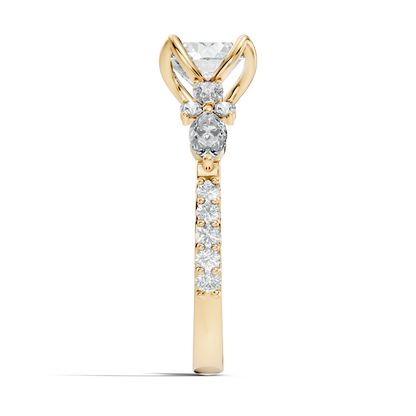 1.66CT Round, Marquise and Pear Cut Top Grade Diamond Minimalist Dainty Stunning Party Wear Ring