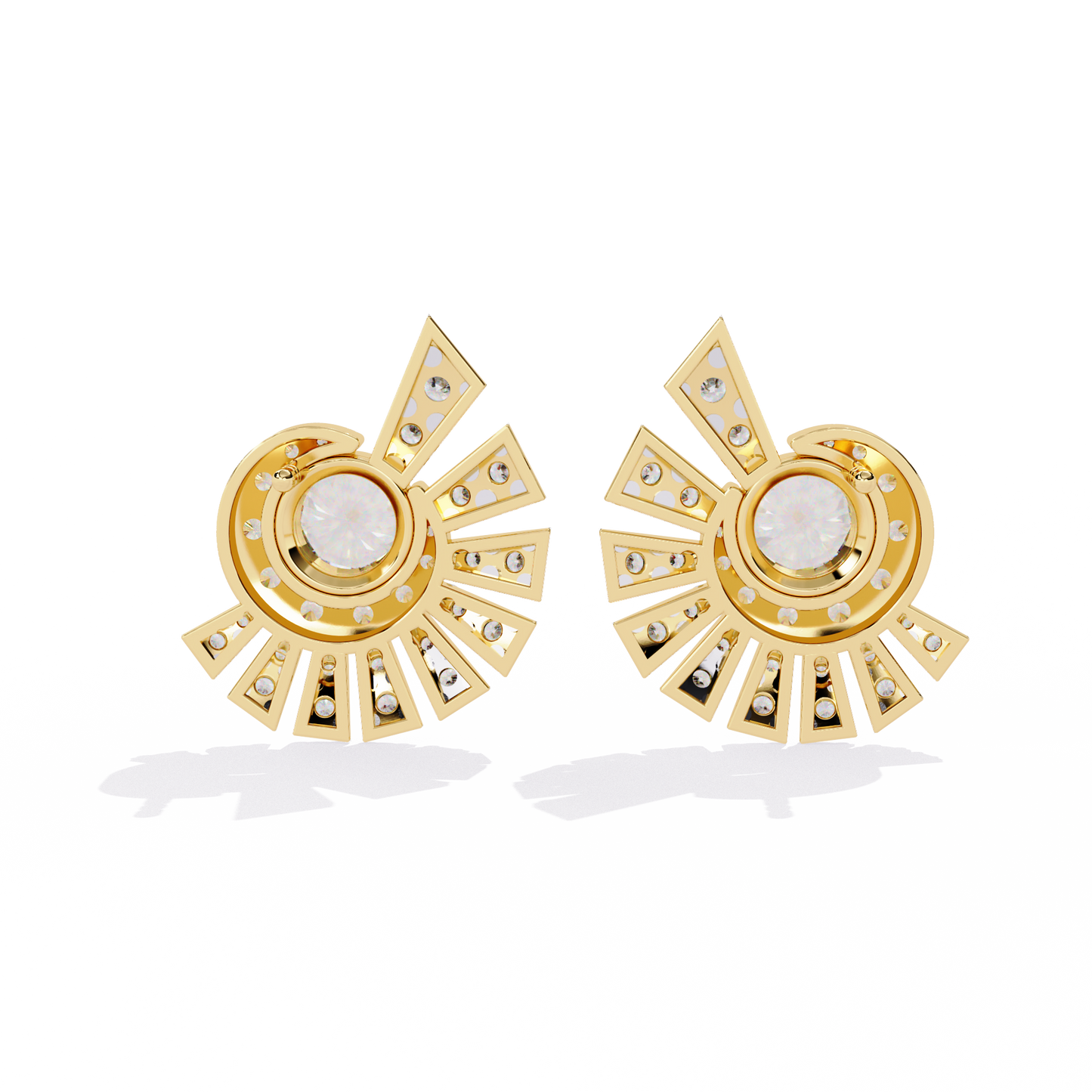 1.66Ct Round Cut Top Grade Diamond Elegant Dainty Perfect Sparkling Cluster Party Wear Stud Earring - HIGHCARAT DIAMONDS