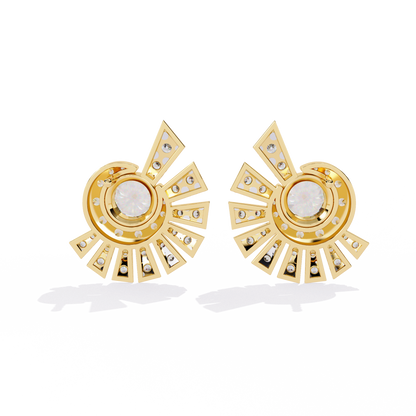 1.66Ct Round Cut Top Grade Diamond Elegant Dainty Perfect Sparkling Cluster Party Wear Stud Earring - HIGHCARAT DIAMONDS