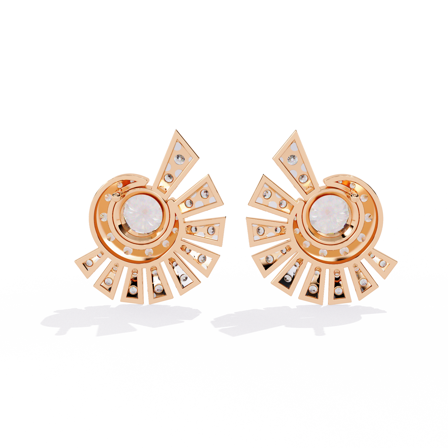 1.66Ct Round Cut Top Grade Diamond Elegant Dainty Perfect Sparkling Cluster Party Wear Stud Earring - HIGHCARAT DIAMONDS