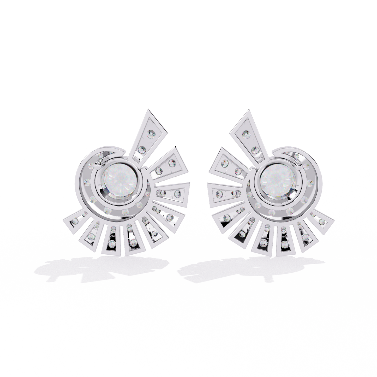 1.66Ct Round Cut Top Grade Diamond Elegant Dainty Perfect Sparkling Cluster Party Wear Stud Earring - HIGHCARAT DIAMONDS