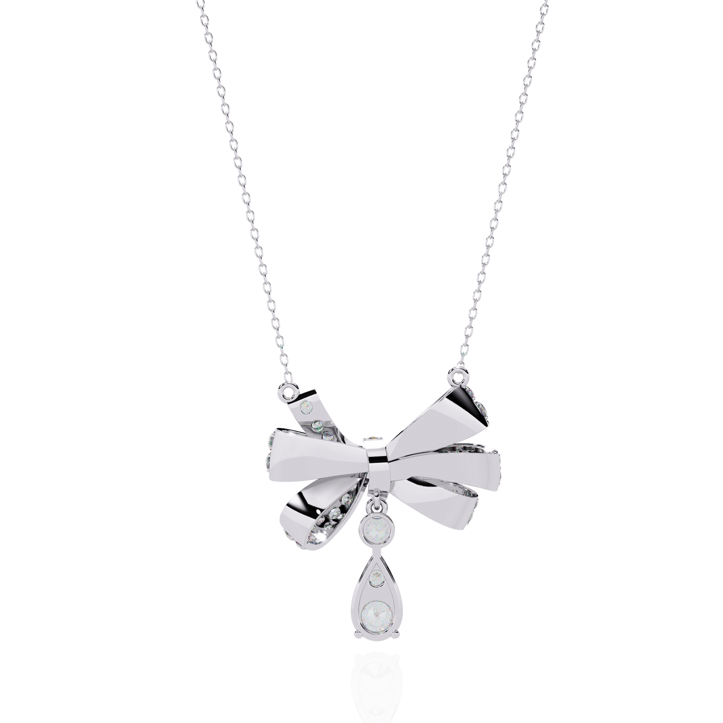 1.69 Ct Round Cut Lab Grown Diamond Infinity Shape 18k Solid Rose Gold  Delicate Classic Dainty Bridal Pendant Necklace - HIGHCARAT DIAMONDS