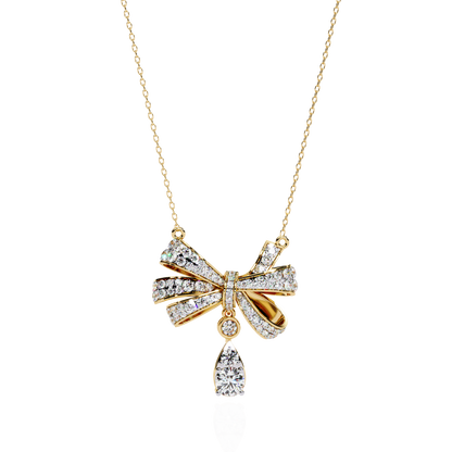 1.69 Ct Round Cut Lab Grown Diamond Infinity Shape 18k Solid Rose Gold  Delicate Classic Dainty Bridal Pendant Necklace - HIGHCARAT DIAMONDS