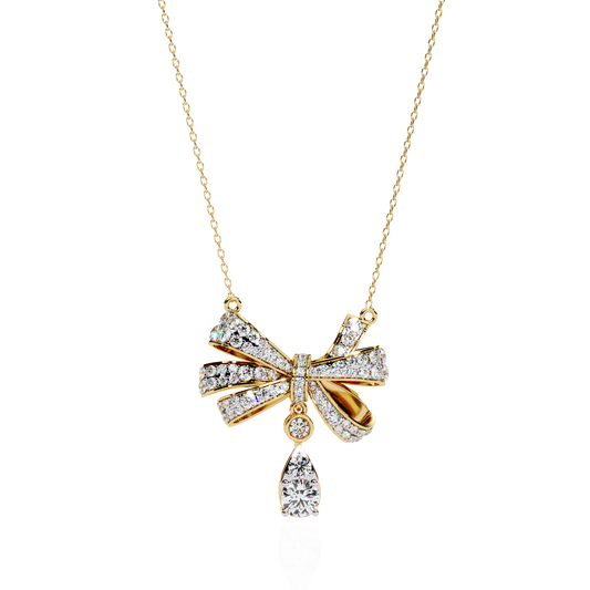 1.69 Ct Round Cut Lab Grown Diamond Infinity Shape 18k Solid Rose Gold  Delicate Classic Dainty Bridal Pendant Necklace - HIGHCARAT DIAMONDS
