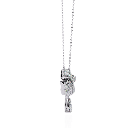 1.69 Ct Round Cut Lab Grown Diamond Infinity Shape 18k Solid Rose Gold  Delicate Classic Dainty Bridal Pendant Necklace - HIGHCARAT DIAMONDS