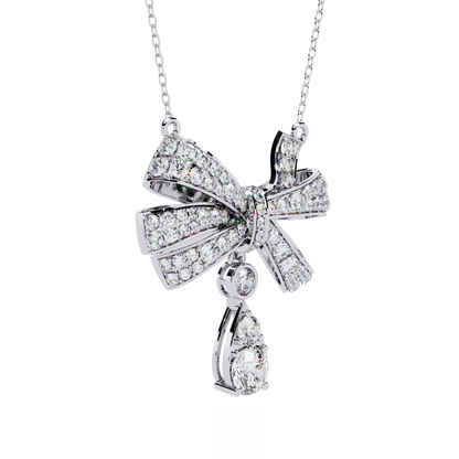 1.69 Ct Round Cut Lab Grown Diamond Infinity Shape 18k Solid Rose Gold  Delicate Classic Dainty Bridal Pendant Necklace - HIGHCARAT DIAMONDS