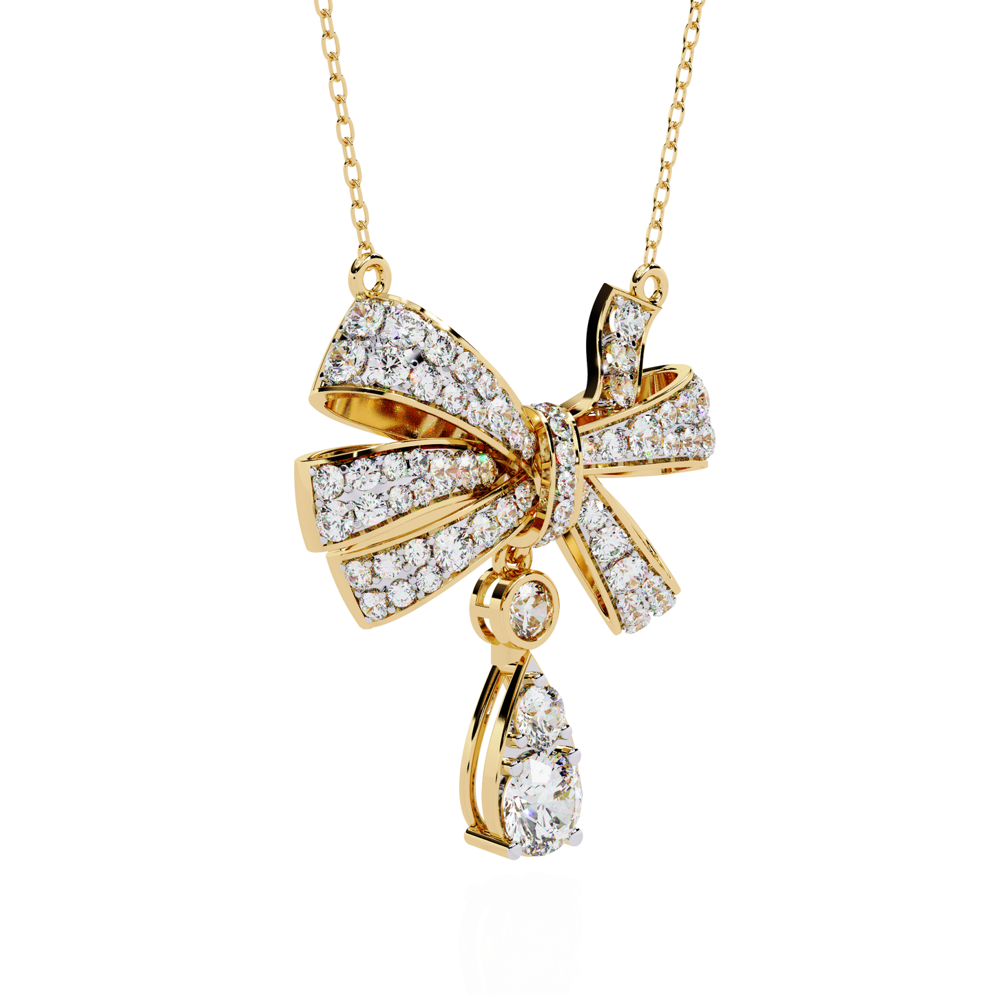 1.69 Ct Round Cut Lab Grown Diamond Infinity Shape 18k Solid Rose Gold  Delicate Classic Dainty Bridal Pendant Necklace - HIGHCARAT DIAMONDS