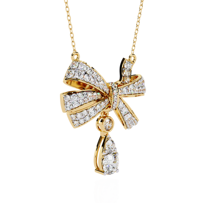 1.69 Ct Round Cut Lab Grown Diamond Infinity Shape 18k Solid Rose Gold  Delicate Classic Dainty Bridal Pendant Necklace - HIGHCARAT DIAMONDS