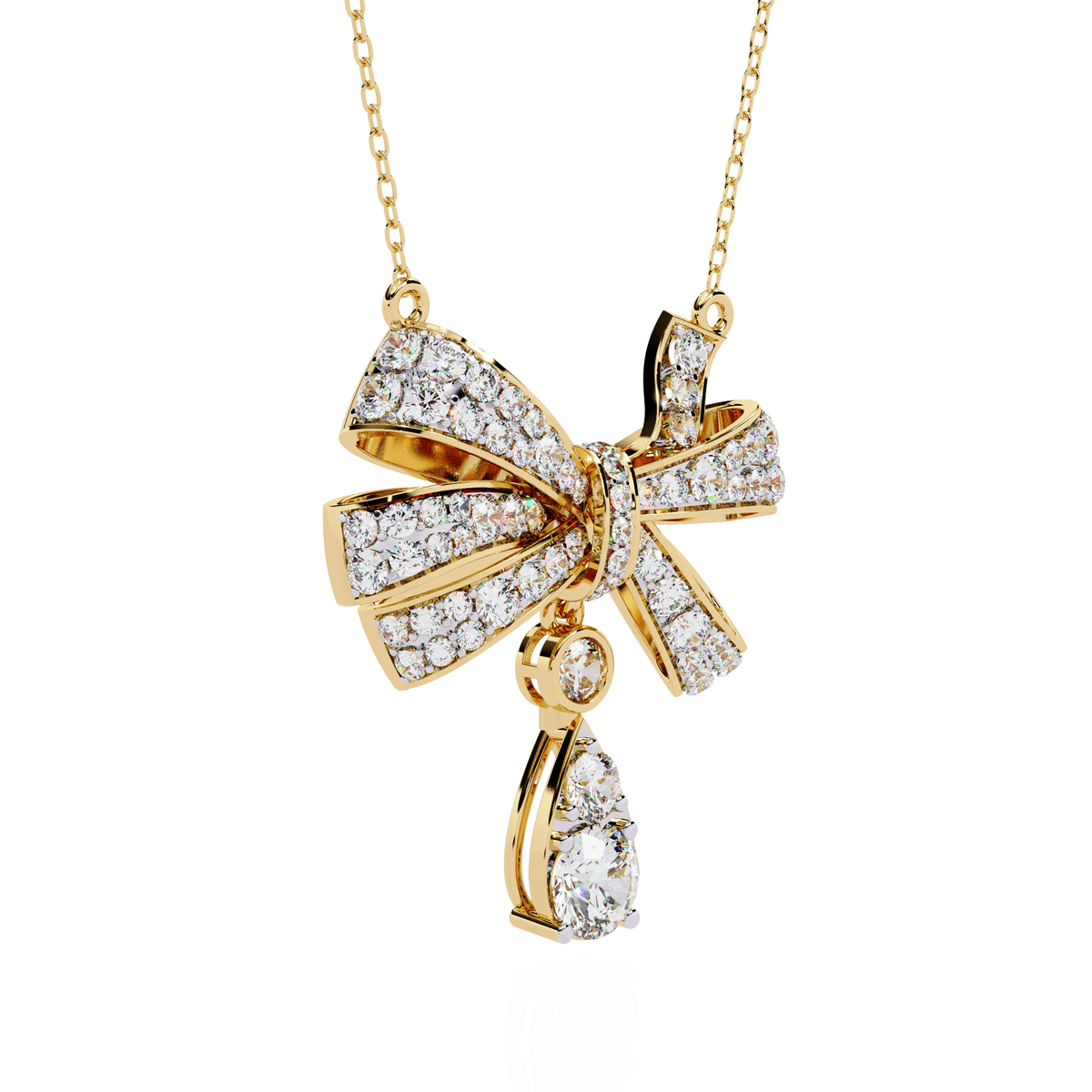 1.69 Ct Round Cut Lab Grown Diamond Infinity Shape 18k Solid Rose Gold  Delicate Classic Dainty Bridal Pendant Necklace - HIGHCARAT DIAMONDS