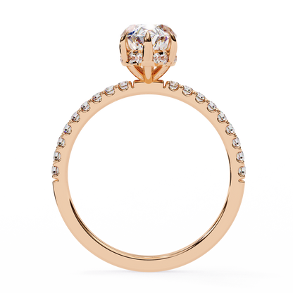 Elegant Marquise Cut 1.72 Ct Lab Grown Diamond Ring for Women with Side Small Loose Diamonds  Perfect for Daily Wear - HIGHCARAT DIAMONDS