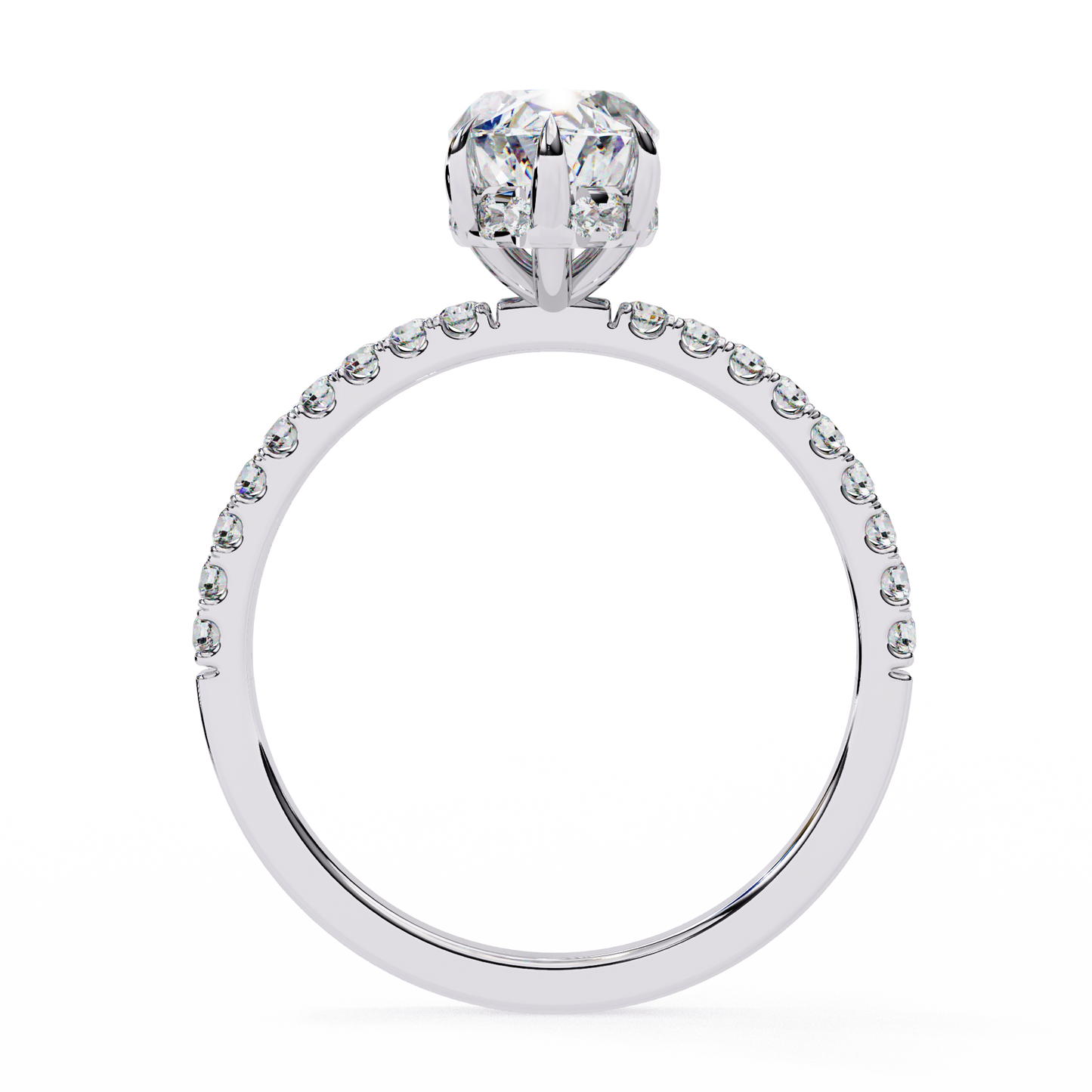 Elegant Marquise Cut 1.72 Ct Lab Grown Diamond Ring for Women with Side Small Loose Diamonds  Perfect for Daily Wear - HIGHCARAT DIAMONDS