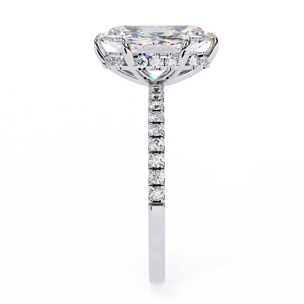 Elegant Marquise Cut 1.72 Ct Lab Grown Diamond Ring for Women with Side Small Loose Diamonds  Perfect for Daily Wear - HIGHCARAT DIAMONDS