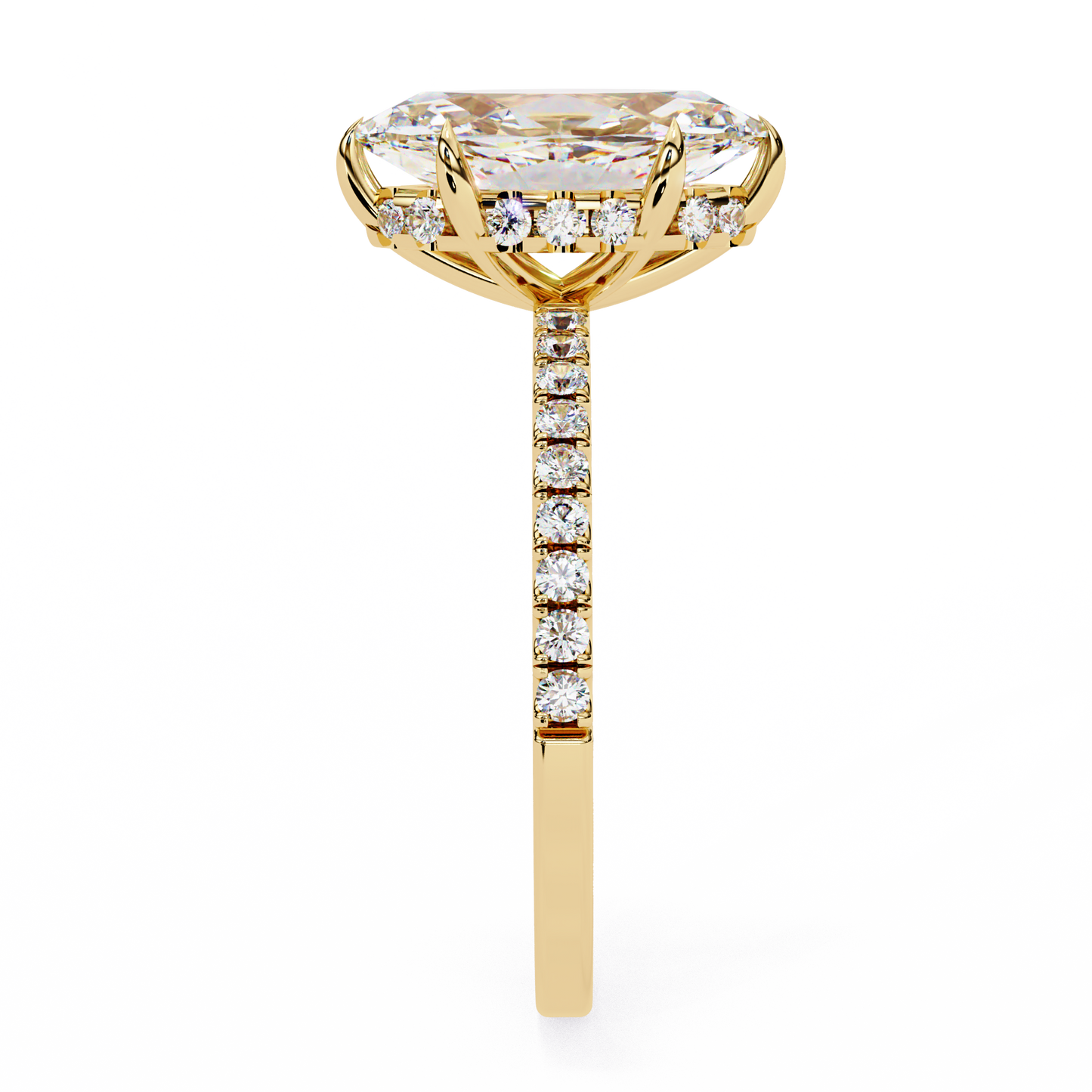 Elegant Marquise Cut 1.72 Ct Lab Grown Diamond Ring for Women with Side Small Loose Diamonds  Perfect for Daily Wear - HIGHCARAT DIAMONDS