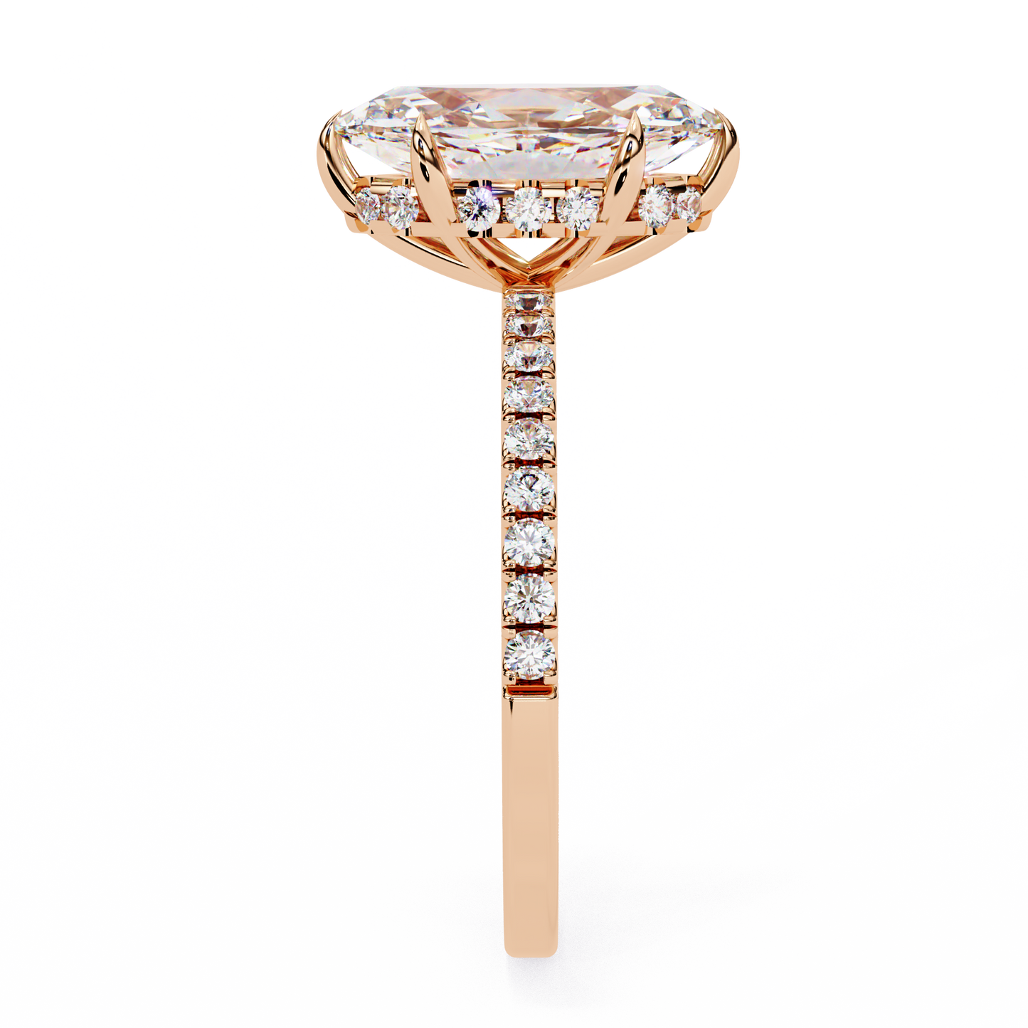 Elegant Marquise Cut 1.72 Ct Lab Grown Diamond Ring for Women with Side Small Loose Diamonds  Perfect for Daily Wear - HIGHCARAT DIAMONDS