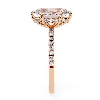 Elegant Marquise Cut 1.72 Ct Lab Grown Diamond Ring for Women with Side Small Loose Diamonds  Perfect for Daily Wear - HIGHCARAT DIAMONDS