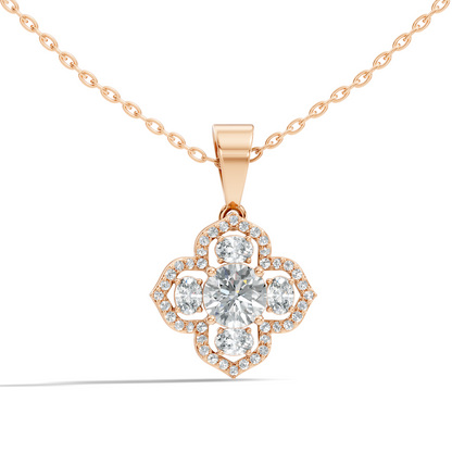 1.72 Ct Stunning Round-Oval Shape Lab Grown Diamond Sparkling Diamond Pendant For Her