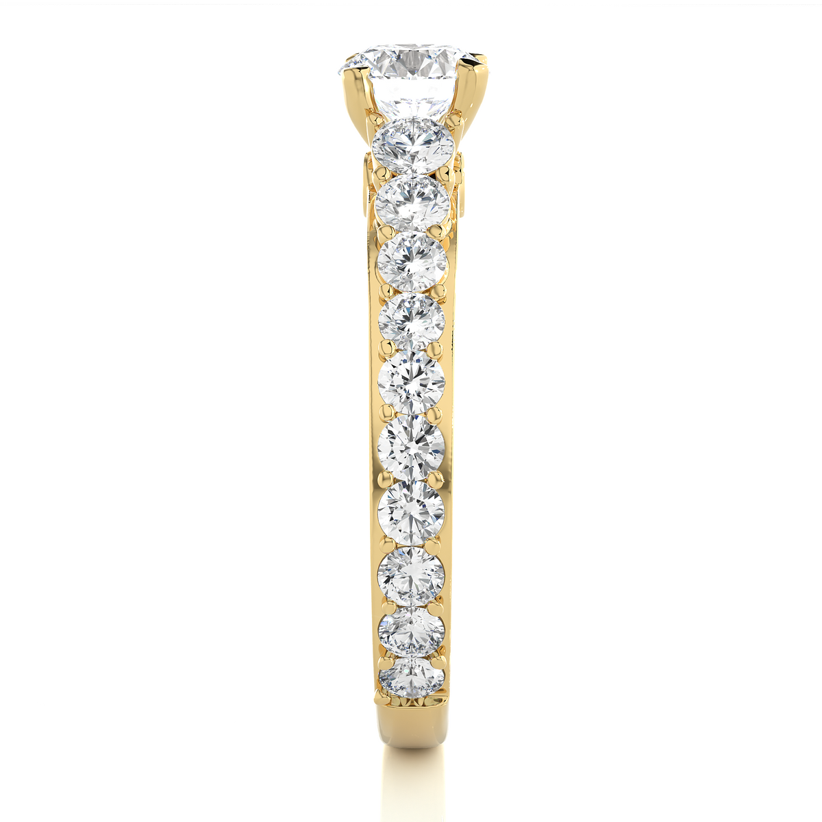 1.79 Ct Round Cut Lab Grown Diamond Fabulous 14K Accented Rings For Every Occasion, - HIGHCARAT DIAMONDS