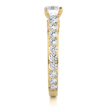 1.79 Ct Round Cut Lab Grown Diamond Fabulous 14K Accented Rings For Every Occasion, - HIGHCARAT DIAMONDS