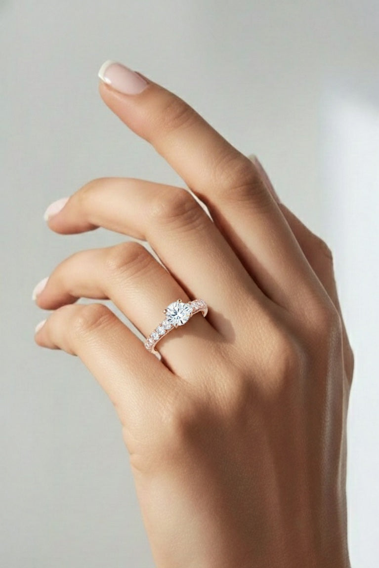 1.79 Ct Round Cut Lab Grown Diamond Fabulous 14K Accented Rings For Every Occasion,