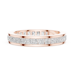 1.80CT Princess Cut White Colorless Lab Grown Diamond Minimalist Vintage Sparkling Promise Band - HIGHCARAT DIAMONDS