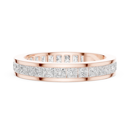 1.80CT Princess Cut White Colorless Lab Grown Diamond Minimalist Vintage Sparkling Promise Band - HIGHCARAT DIAMONDS