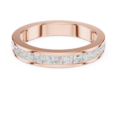 1.80CT Princess Cut White Colorless Lab Grown Diamond Minimalist Vintage Sparkling Promise Band - HIGHCARAT DIAMONDS